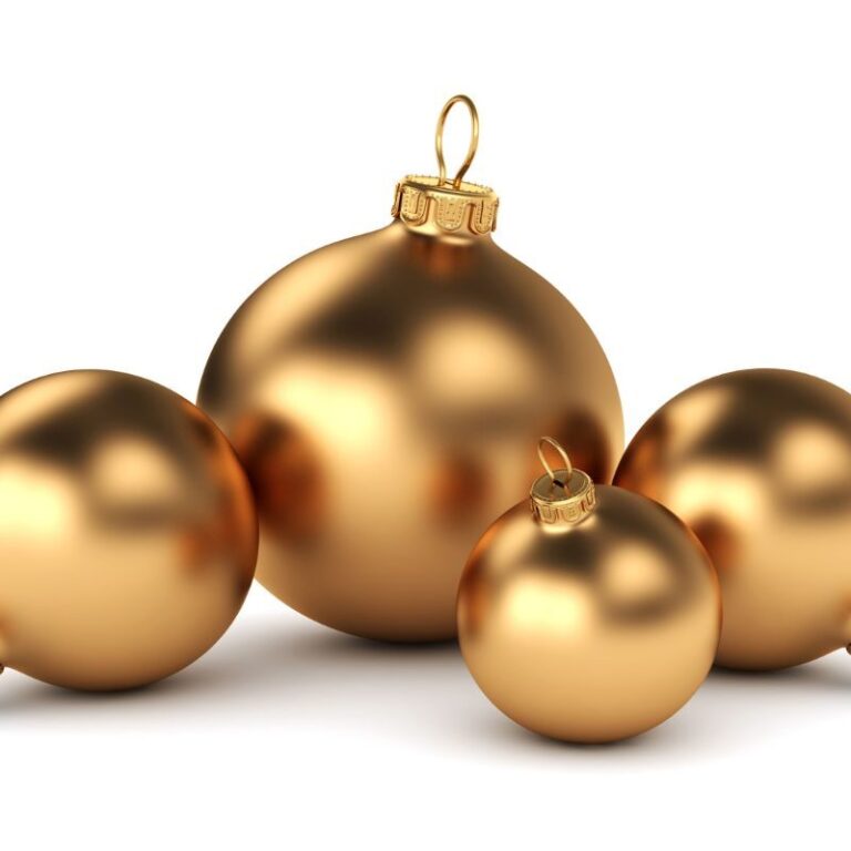Boules de Noël dorées personnalisées